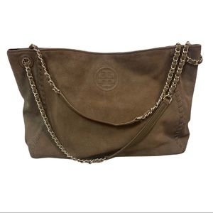 Authentic Tory Burch Suede Tote Bag